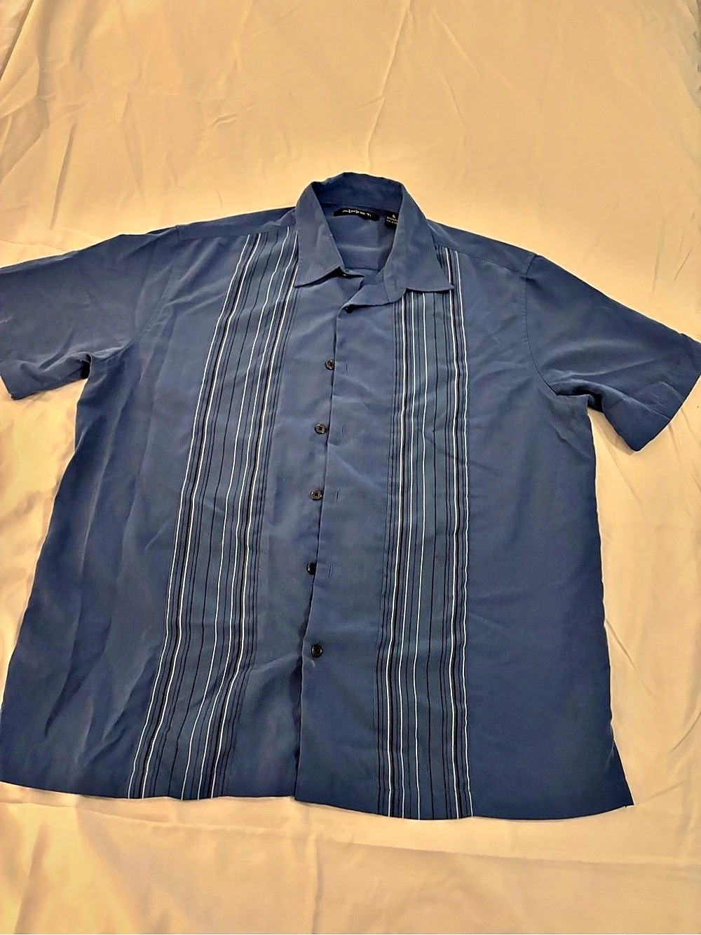 Axis Men's Striped Button Down Shirt in Blue XL